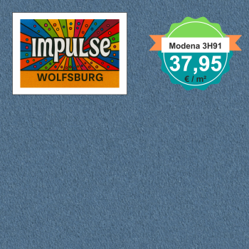 Vorwerk Teppichboden Modena 3H91 blau – hochwertiger Velours in klassischem Blau, Meterware in 4 oder 5 m Breite